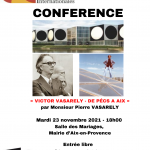 AFFICHE CONFERENCE DE P.VASARELY